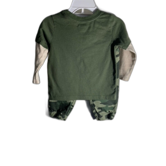 Garanimals 12M BLK WHT & Army Olive Green - Picture 3 of 9